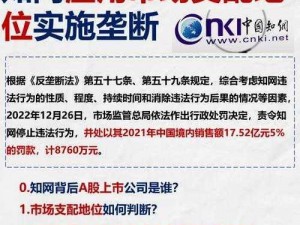 知网涉嫌垄断行为遭监管部门立案调查：市场秩序受挑战的深入剖析