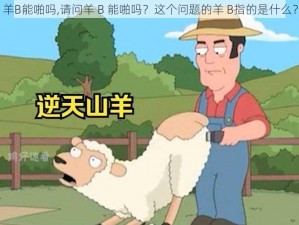 羊B能啪吗,请问羊 B 能啪吗？这个问题的羊 B指的是什么？