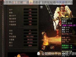 传奇世界战士攻略：战士灵兽命星搭配秘籍与实战技巧探索