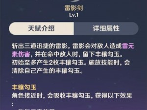 原神雷主全面解析：技能效果一览与特色详解