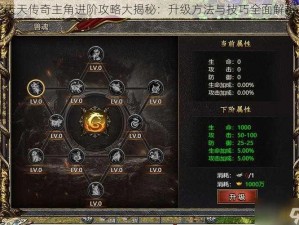 天天传奇主角进阶攻略大揭秘：升级方法与技巧全面解析