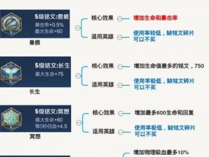 如何根据英雄特性量身定制专属铭文：铭文选择与配置指南