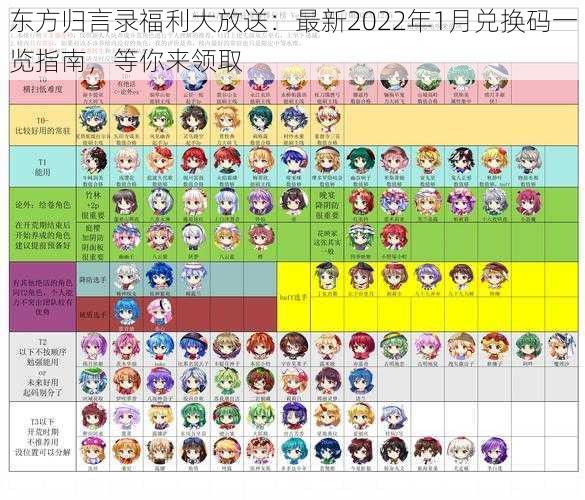 东方归言录福利大放送：最新2022年1月兑换码一览指南，等你来领取