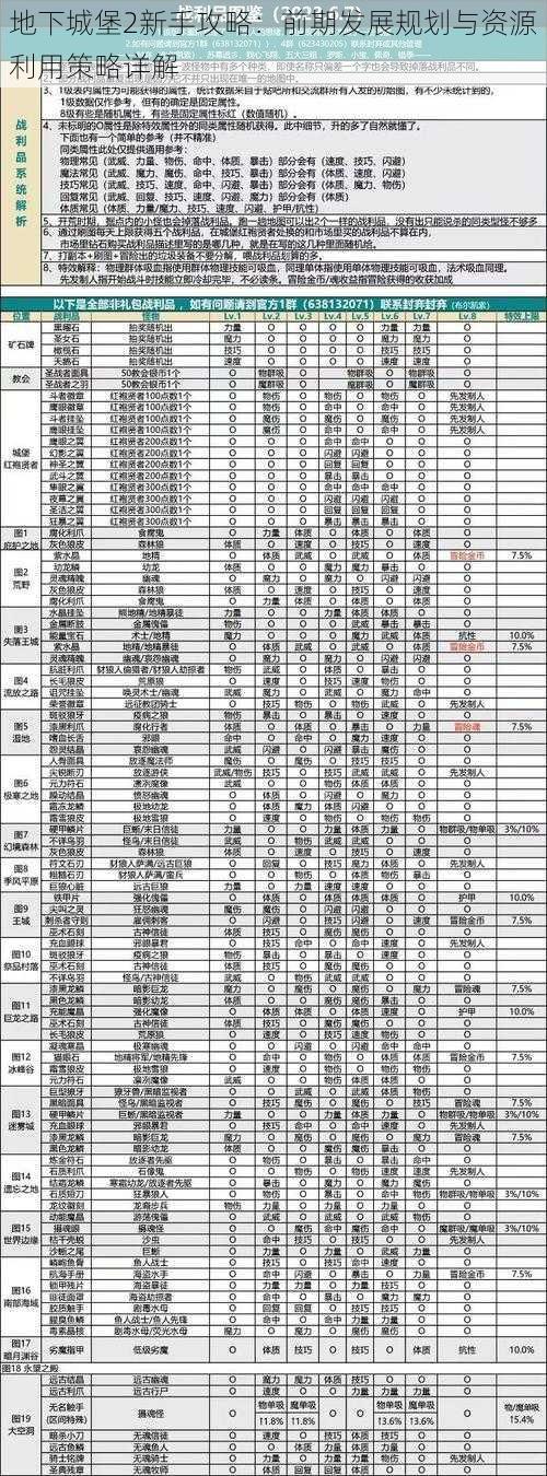 地下城堡2新手攻略：前期发展规划与资源利用策略详解