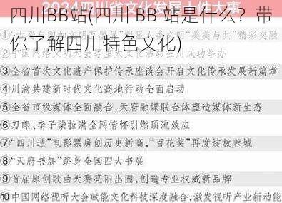 四川BB站(四川 BB 站是什么？带你了解四川特色文化)