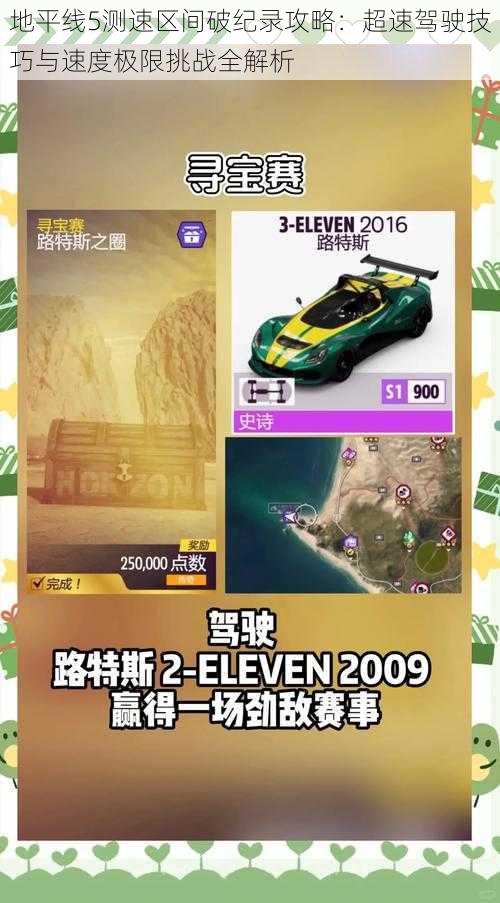 地平线5测速区间破纪录攻略：超速驾驶技巧与速度极限挑战全解析