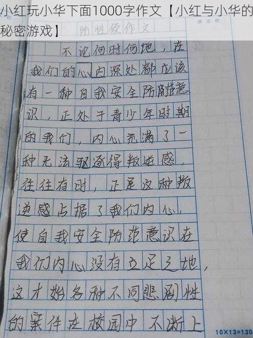 小红玩小华下面1000字作文【小红与小华的秘密游戏】