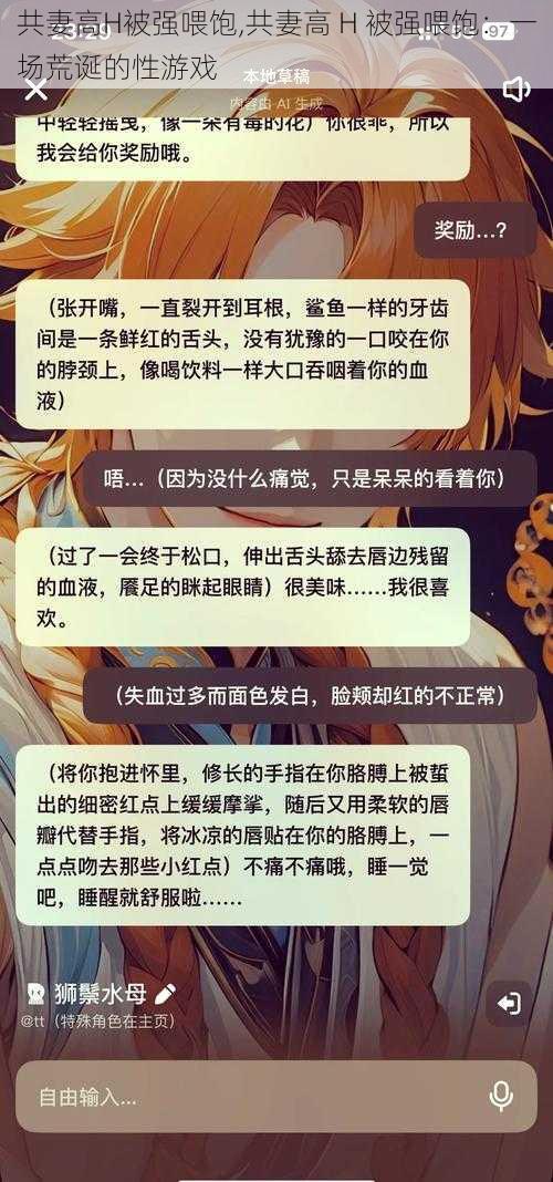 共妻高H被强喂饱,共妻高 H 被强喂饱：一场荒诞的性游戏