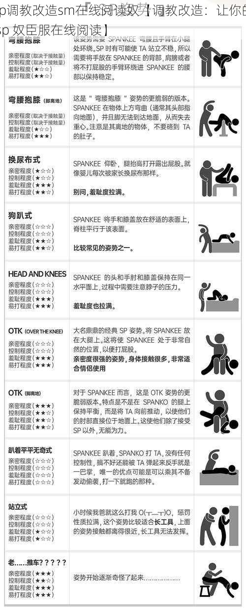 sp调教改造sm在线阅读奴【调教改造：让你的 sp 奴臣服在线阅读】