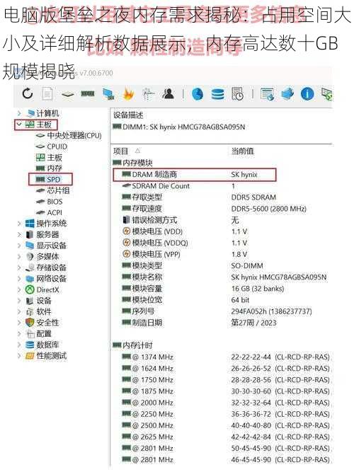 电脑版堡垒之夜内存需求揭秘：占用空间大小及详细解析数据展示，内存高达数十GB规模揭晓