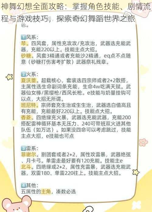 神舞幻想全面攻略：掌握角色技能、剧情流程与游戏技巧，探索奇幻舞蹈世界之旅