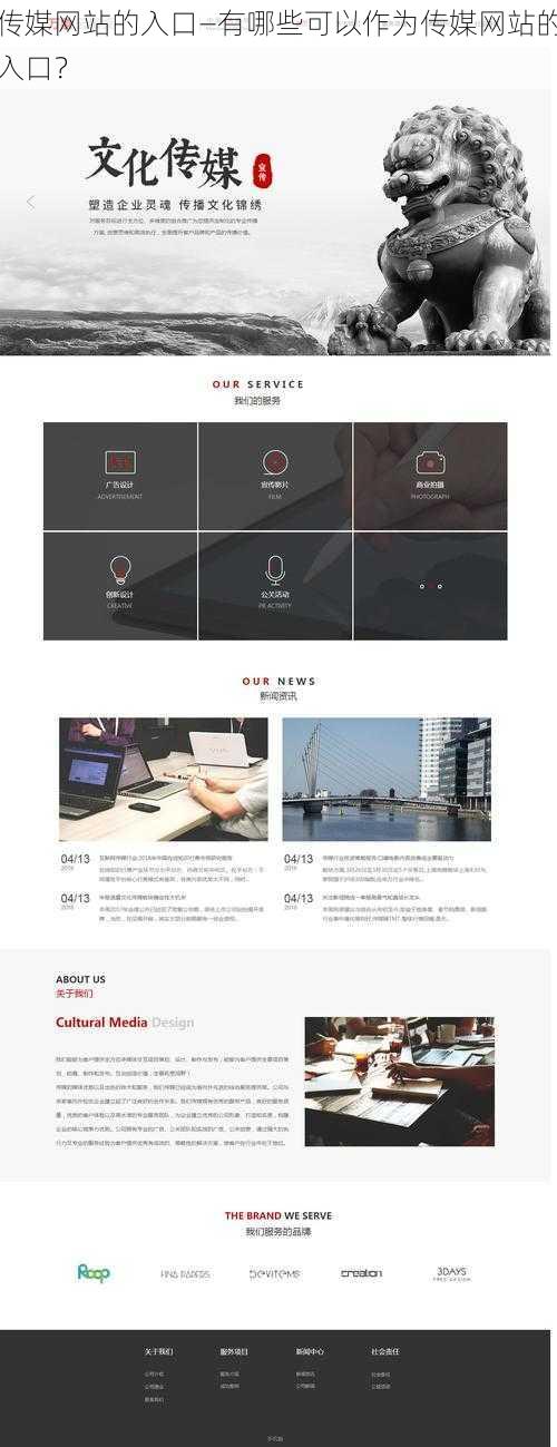 传媒网站的入口—有哪些可以作为传媒网站的入口？