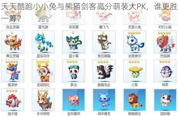 天天酷跑小小兔与熊猫剑客高分萌装大PK，谁更胜一筹？