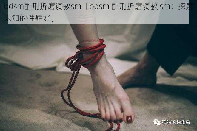 bdsm酷刑折磨调教sm【bdsm 酷刑折磨调教 sm：探索未知的性癖好】