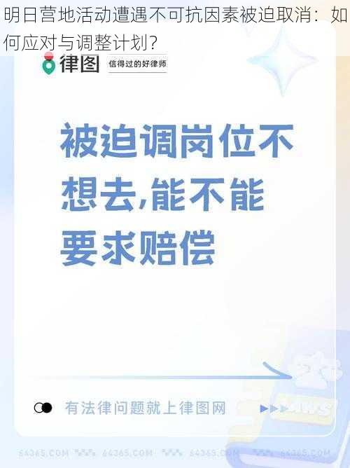 明日营地活动遭遇不可抗因素被迫取消：如何应对与调整计划？