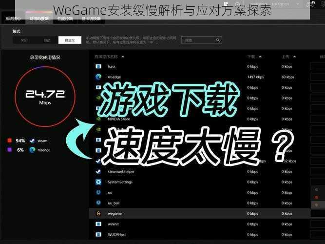 WeGame安装缓慢解析与应对方案探索